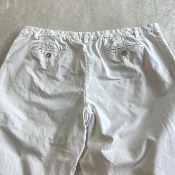 Gap Outlet Straight Leg Chino Pants Womens Size 20 White‎ Flat Front High Rise - Picture 15 of 15